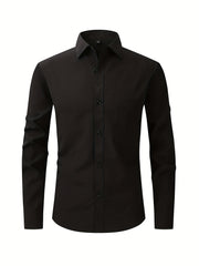 Men's Classic Button Up Shirt With Chest Pocket