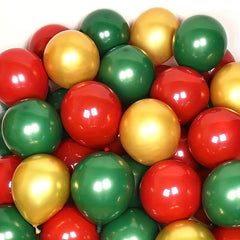 24pcs Metallic Balloons Golden Red Green for Events Parties Holidays