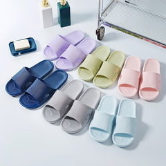 Women's Indoor Cut out Bathroom Slippers Open Toe Non Slip Quick Drying Slides