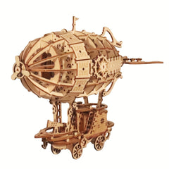 3D Wooden Puzzle Airship Model Kit for Adults - Building Brain Teaser