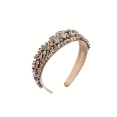 Baroque Colorful Rhinestone Headband Glitter Head Hoop Wide Headdress Hair Acces