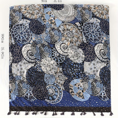 Vintage Printed Scarf Tassel Shawl Windproof Head Wrap
