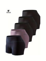 5-pack High Waist Compression Shorts for Cycling Volleyball Activewear