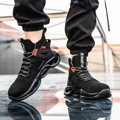 Breathable High Top Work Safety Shoes Industrial Construction Sneakers