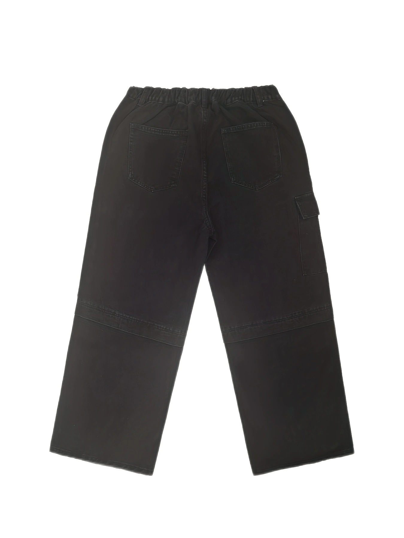 Wide Leg Cargo Jeans With Flap Pockets