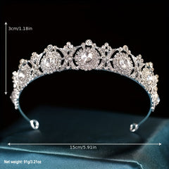 Bridal Crystal Headband Queen Princess Crown Head Jewelry Tiara
