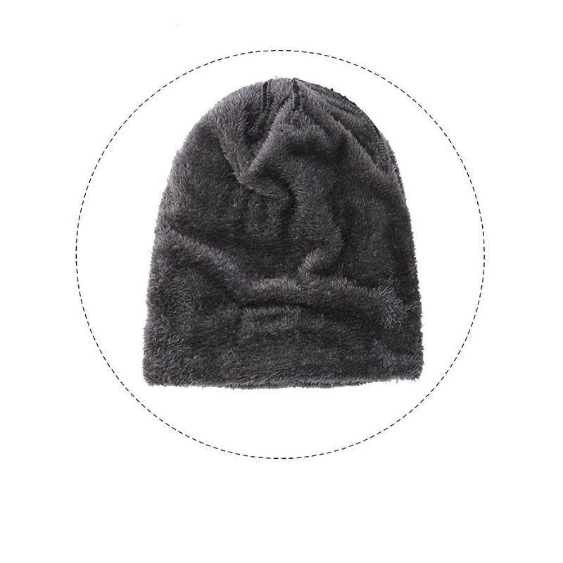 Men's Winter Thick Velvet Warm Wool Hat with Ear Protection
