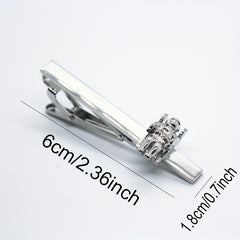 Copper Spaceman Tie Clip Silver Astronaut Tie Clip For Men