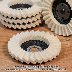 Wool Felt Polishing Wheel for Angle Grinder, Very Fine Wheel