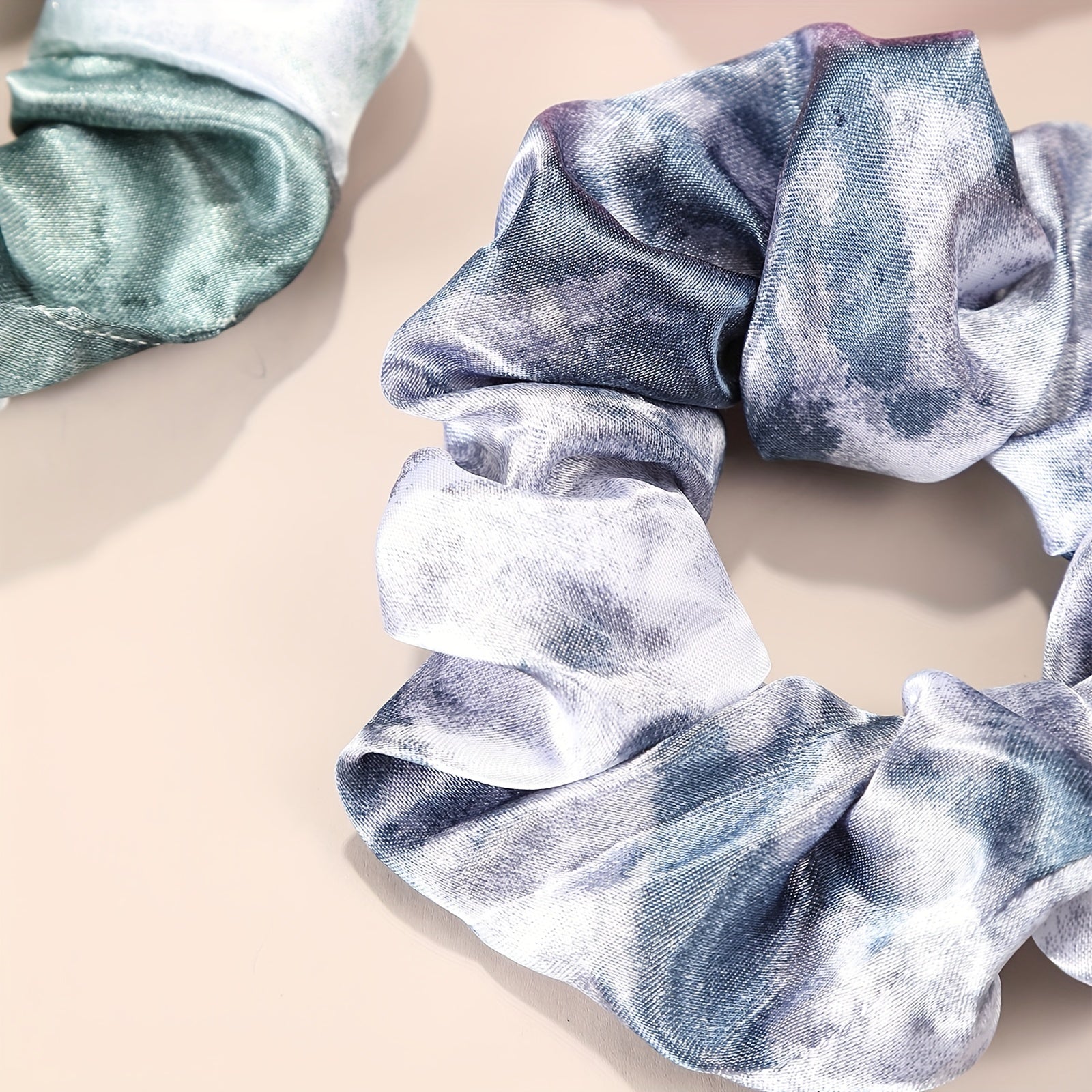 30pcs Silky Hair Tie Plaid Floral Printed Ponytail Holder for Women Girls