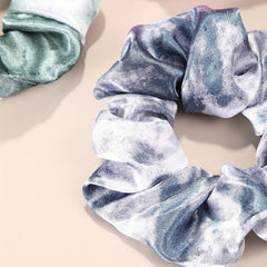 30pcs Silky Hair Tie Plaid Floral Printed Ponytail Holder for Women Girls