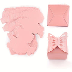30pcs Purple Butterfly Favor Boxes Girl Baby Shower Butterfly Candy Box