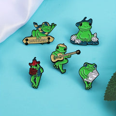 Frog Brooch Pin for Backpack, Clothing & Hat - Jewelry Gift