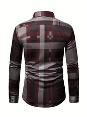 Mens Semi Formal Long Sleeve Shirt Spring/Summer