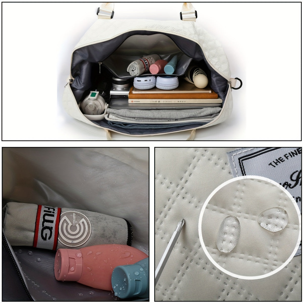 Waterproof Double Layer Large Duffel Bag Wet Dry Separation Fitness Sports Bag