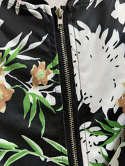 Floral Print Zip Up Jacket Women's Outerwear
