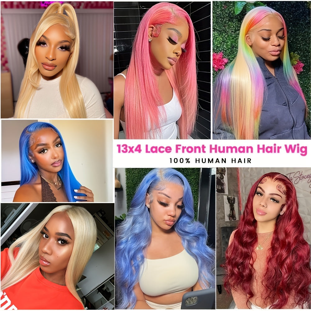 613 HD Lace Front Wig Human Hair 13x4 Straight Blonde Lace Front Wigs