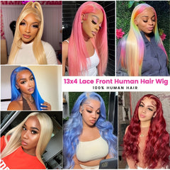 613 HD Lace Front Wig Human Hair 13x4 Straight Blonde Lace Front Wigs