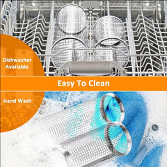 Stainless Steel BBQ Grill Basket with Removable Cover