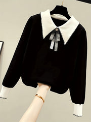 Long Sleeve Collar Sweater for Women