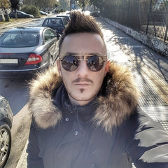 Men's Vintage Steampunk Round Frame Sunglasses