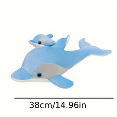 2 Pack Mother and Baby Dolphin Plush Toy Set - Parent Child Gift