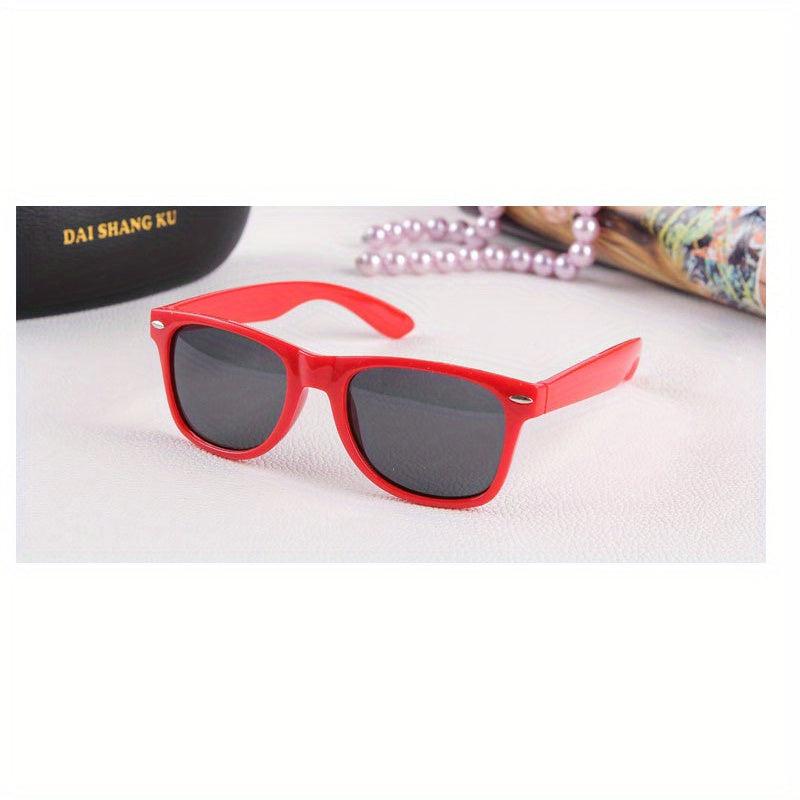 Square Sunglasses Casual Rivet Anti Glare UV400
