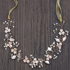 Pearl Rhinestone Headband Wedding Bridal Hair Accessories