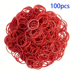 100-1500 Red Small Rubber Bands 50mm Elastic Band