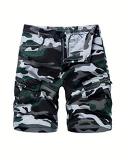 Men's Camo Denim Shorts - Casual Street Style for Summer