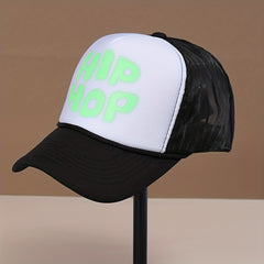 Hip Hop Print Baseball Cap Mesh Trucker Hat Lightweight Sports Hat
