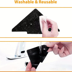Double Sided Rug Tape Non Slip Reusable Washable Carpet Floor Mat Wall - 12 Pcs