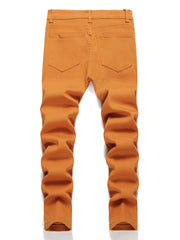 Boys Stretch Jeans Skinny Slim Fit Distressed Denim Pants