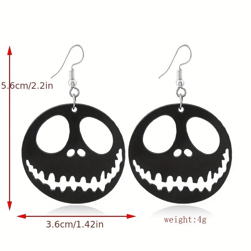 Halloween Skull Pumpkin Spider Earrings European American Gift