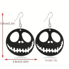 Halloween Skull Pumpkin Spider Earrings European American Gift