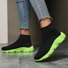 Breathable Mesh High Top Running Shoes