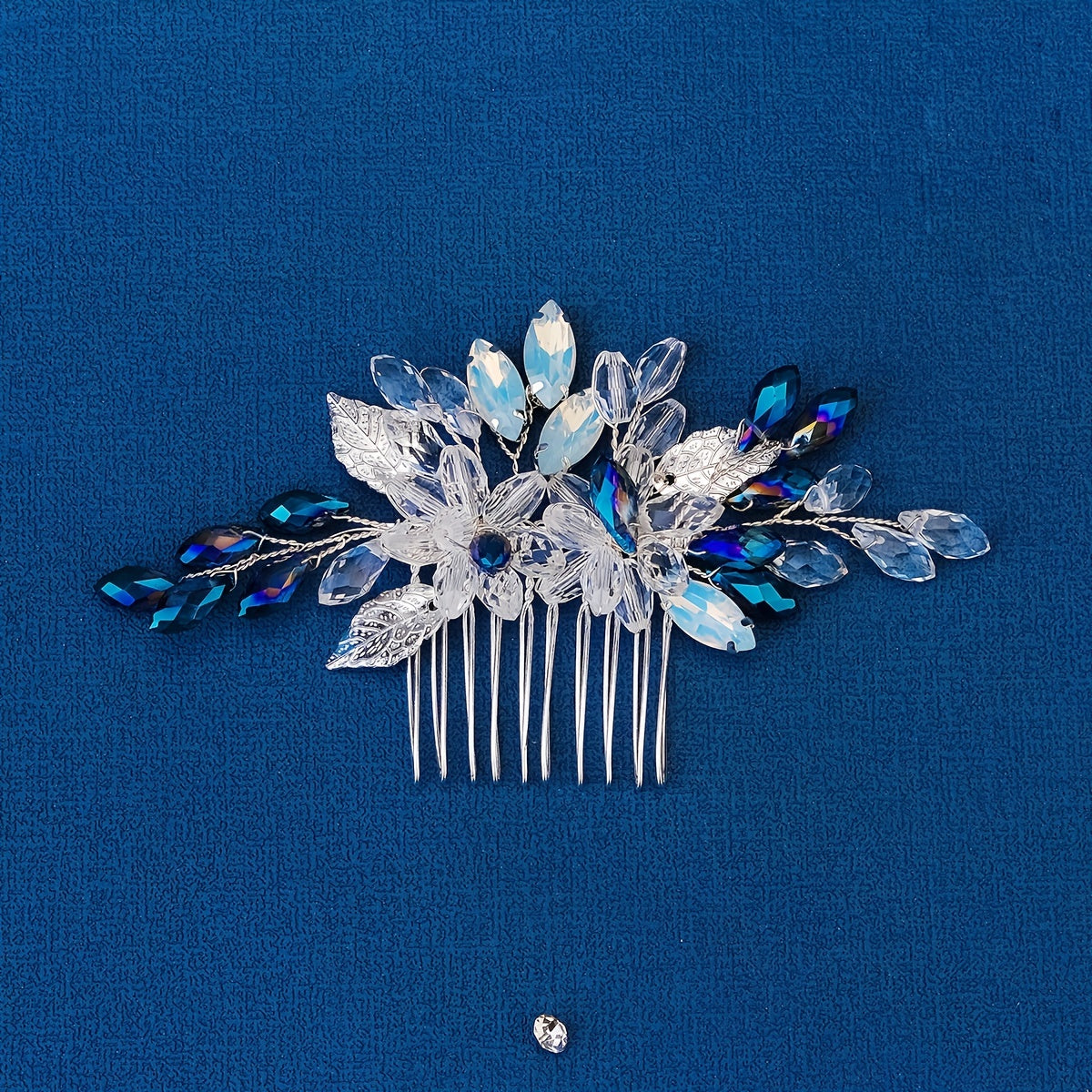 Crystal Flower Hair Comb Silvery Hairpin Party Favor Decorations