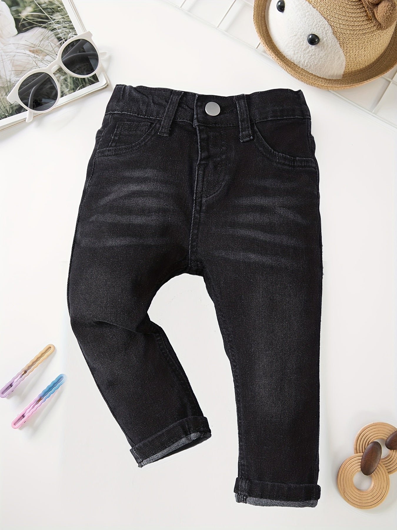 Toddler Baby Girls Denim Pants Cotton Jeans