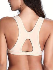 Front Closure Sports Bra Solid No Wire Bralette Vest Women's Lingerie