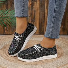 Women's Flat Canvas Shoes Round Toe Low Top Slip On Shoes