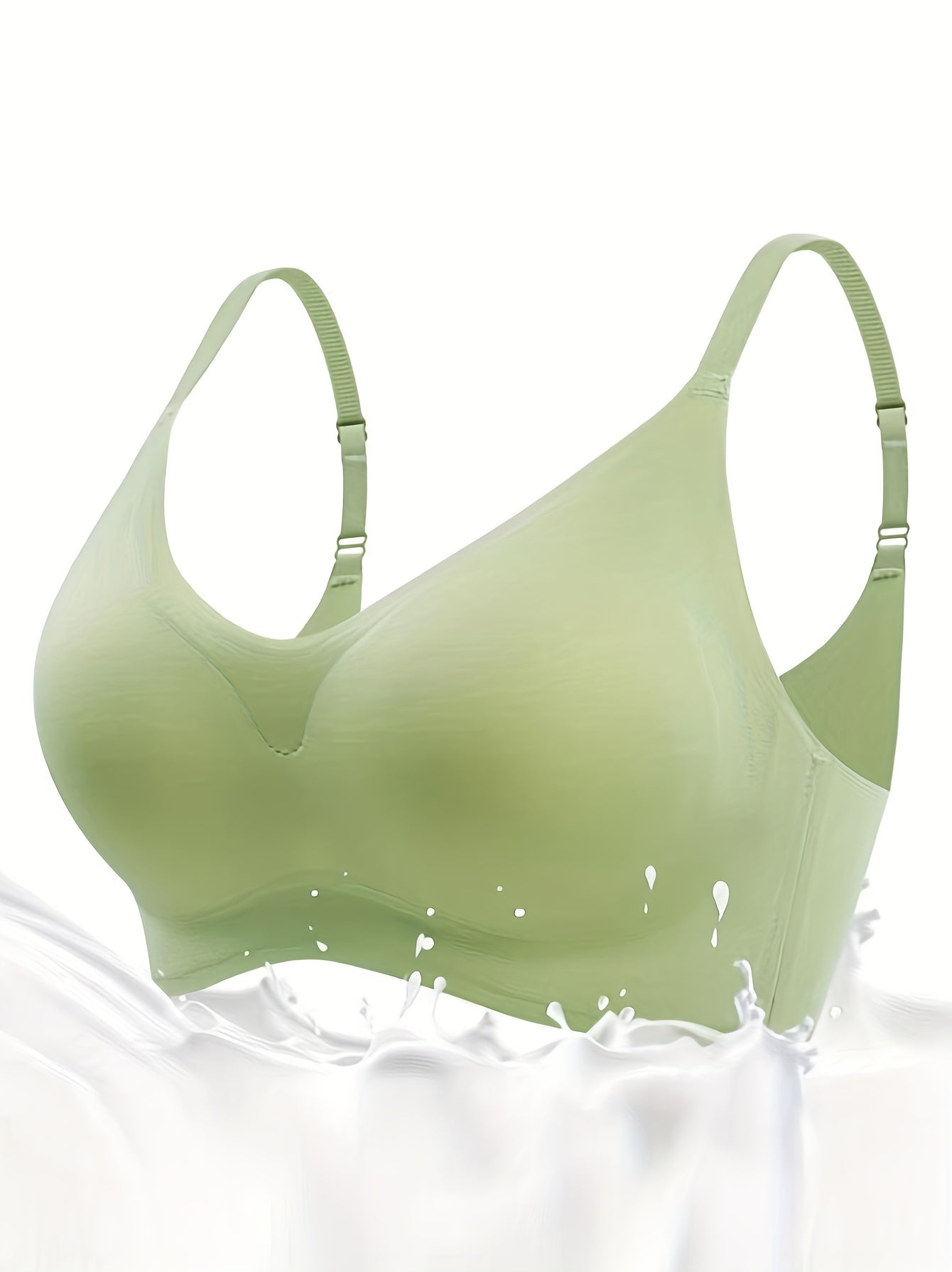 Solid Wireless Push Up Bra Comfy & Breathable