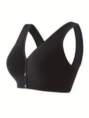 Front Buckle Wireless Push Up Bra