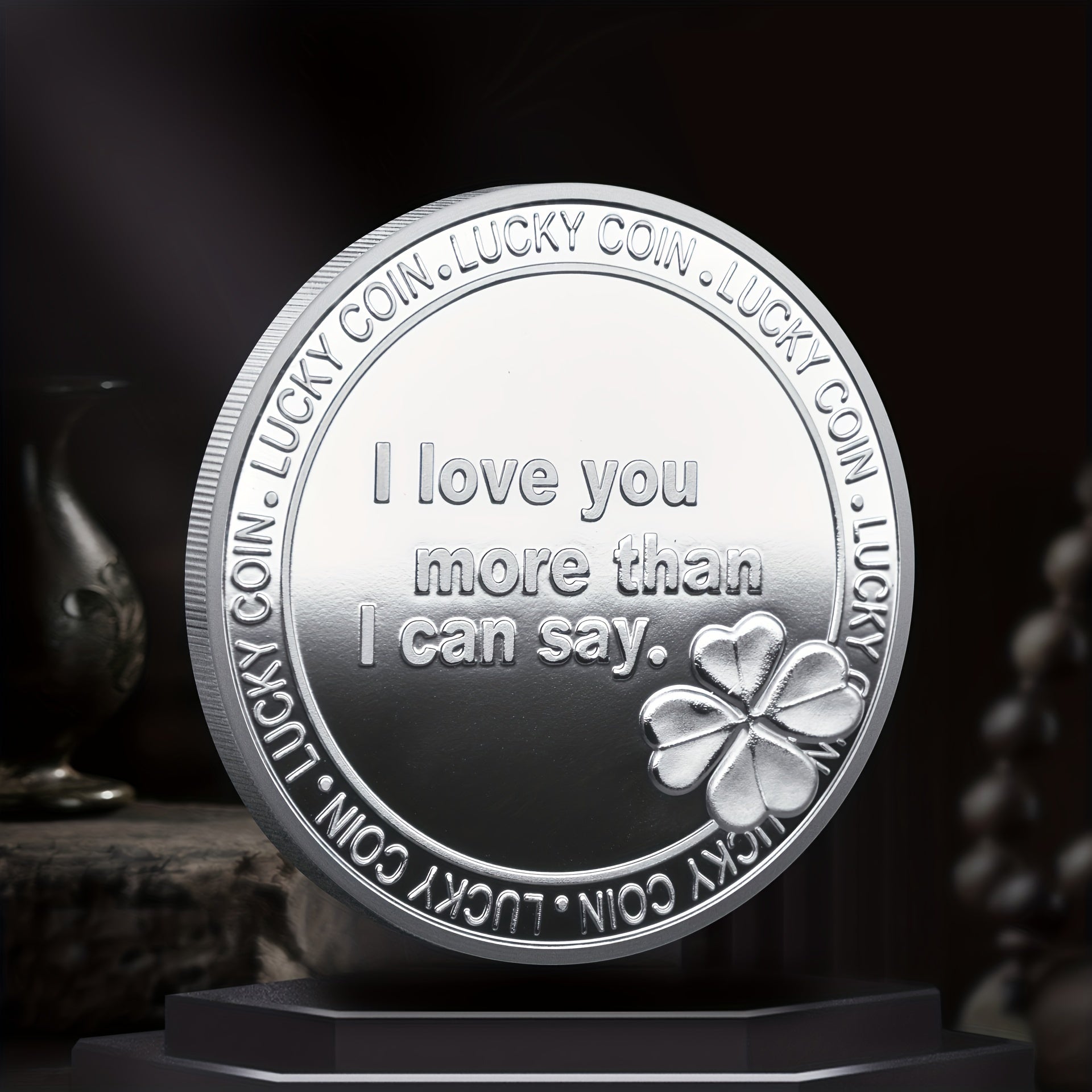 Love Pattern Lucky Coins For Men Women