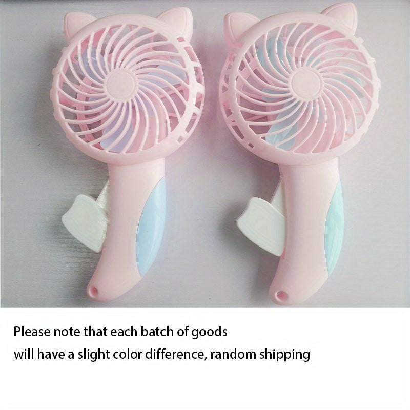 Manual Press Mini Fan Cat Portable Fan Handheld Summer Accessory Cooling Fan