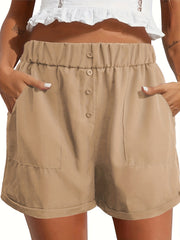 High Waist Pocket Shorts for Women