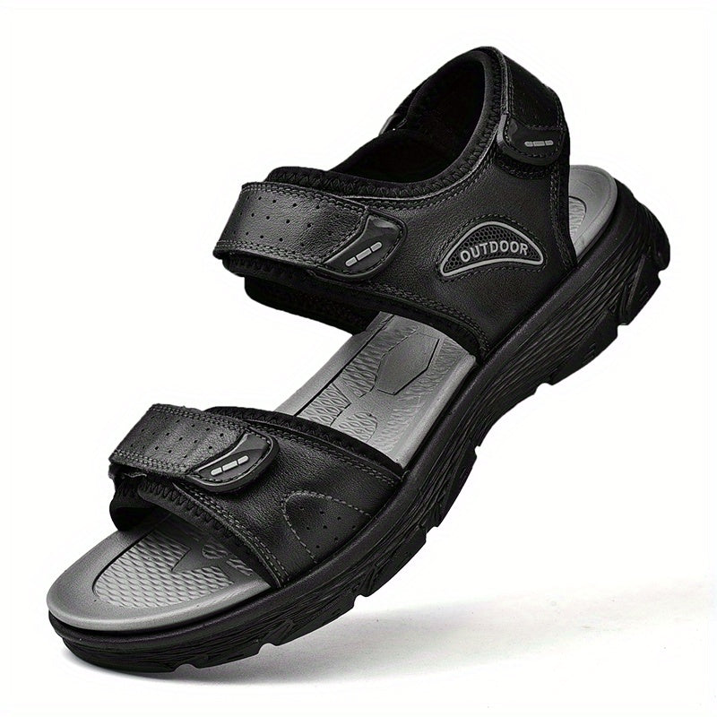 Men's Open Toe Hook And Loop Sandals Non Slip Comfortable Beach Shoes