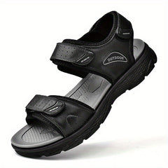 Men's Open Toe Hook And Loop Sandals Non Slip Comfortable Beach Shoes