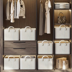 Collapsible Storage Box With Handles - Washable Closet Organizer