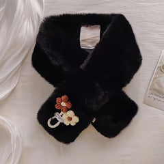 Plush Rabbit Fur Neck Scarf for Women