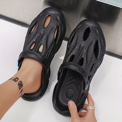 Men's Stylish Solid Clogs Breathable Lightweight Non slip Clogs